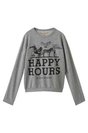  SALE 【50%OFF】 RED CARD レッドカード 【Happiness is a 10$ Tee】HAPPY HOURSプリントスウェット グレー 