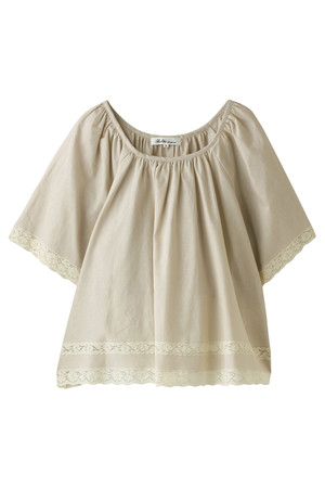  SALE 【20%OFF】 Bilitis dix-sept ans ビリティス・ディセッタン コットンリネンブラウス ベージュ 