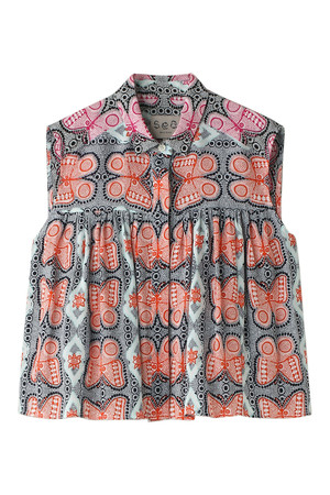  SALE 【30%OFF】 Sea New York シー ニューヨーク バタフライプリントノースリーブシャツ マルチ 