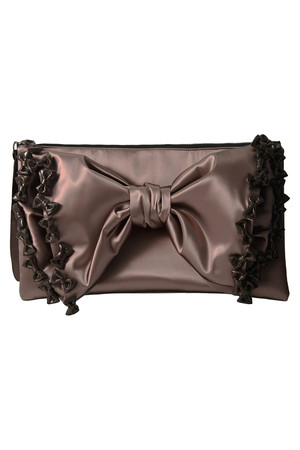  SALE 【50%OFF】 LUDLOW ラドロー メニメニリボンクラッチバッグ ブラウン 