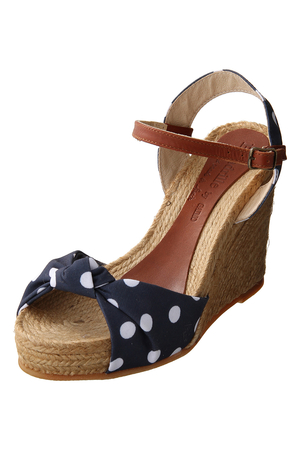  SALE 【50%OFF】 martinique マルティニーク 【Espadrille By Gaimo】ドットサンダル ネイビー 