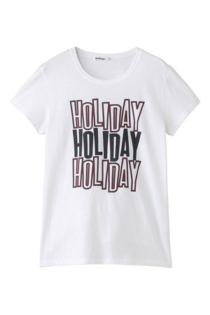  SALE 【40%OFF】 martinique マルティニーク HOLIDAY Tシャツ ホワイトxボルドー 