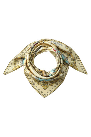  SALE 【50%OFF】 martinique マルティニーク 【manipuri】プリントスカーフ クリーム 