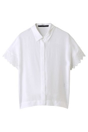 martinique マルティニーク 刺繍袖ブラウス ホワイト