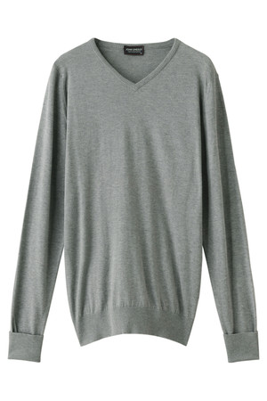  martinique マルティニーク メンズ（MENS）【JOHN SMEDLEY】イージーフィットVNプルオーバー グレー 