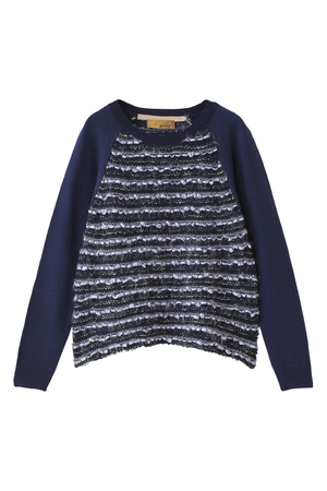  SALE 【39%OFF】 [DESIGNWORKS デザインワークス] 【grintmati】sparc Tweed プルオーバー ネイビー 