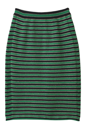  SALE 【50%OFF】 [DESIGNWORKS デザインワークス] 【grintmati】Lady rayon borderスカート グリーン 