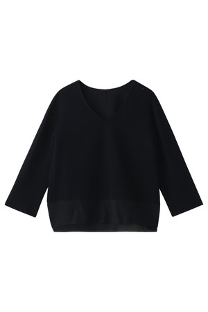  [DESIGNWORKS デザインワークス] 【grintmati】mineral tops Vネック ダークネイビー 