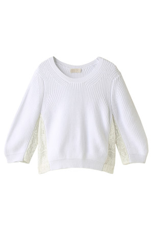 DESIGNWORKS デザインワークス Palmtree knit プルオーバー ホワイト 