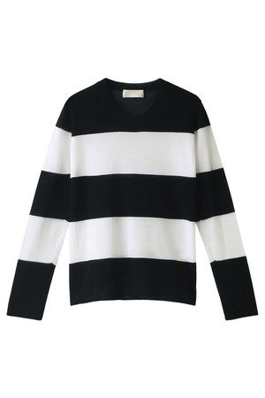  SALE 【50%OFF】 DESIGNWORKS デザインワークス Big boder knit プルオーバー ブラック 