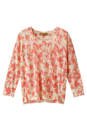  SALE 【50%OFF】 DESIGNWORKS デザインワークス 【grintmati】beach flower プルオーバー レッド 