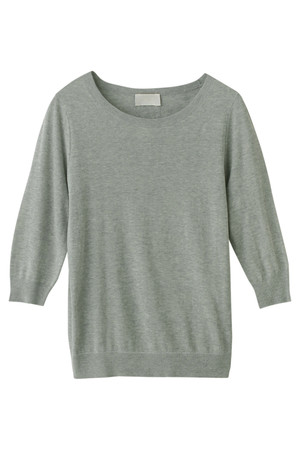  SALE 【47%OFF】 DESIGNWORKS デザインワークス basic knit プルオーバー ライトグレー 