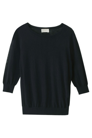  DESIGNWORKS デザインワークス basic knitプルオーバー ネイビー 