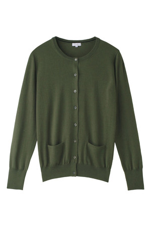  SALE 【24%OFF】 [MACKINTOSH PHILOSOPHY マッキントッシュ フィロソフィー] スーパーファインウール ベーシックカーディガン カーキ 