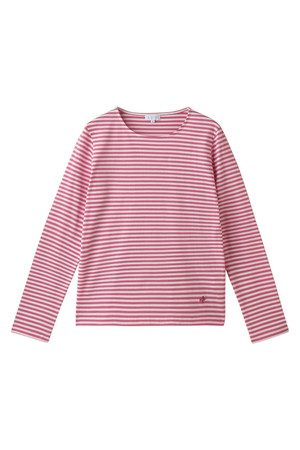  MACKINTOSH PHILOSOPHY マッキントッシュ フィロソフィー ウォッシャブルシルケットコットン ボーダーカットソー ピンク 