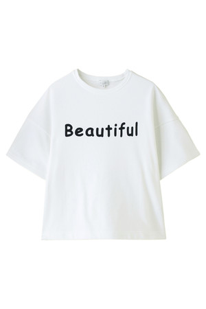  SALE 【33%OFF】 MACKINTOSH PHILOSOPHY マッキントッシュ フィロソフィー 「Beautiful」ミニ裏毛プリントカットソー ホワイト 