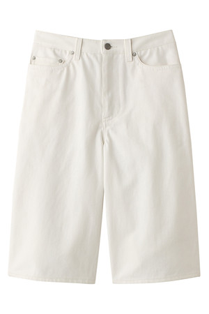  [THE RERACS ザ リラクス] 【予約販売】デニムショートパンツ ホワイト 