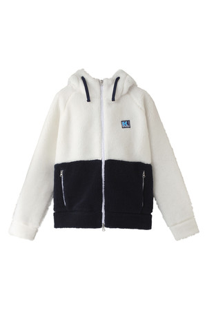  SALE 【50%OFF】 [HELLY HANSEN ヘリーハンセン] ファイバーパイルフーディー(保温・軽量) ホワイト×ネイビー 