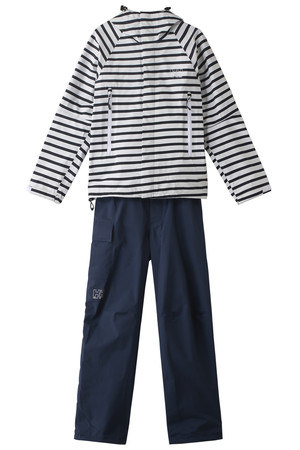  SALE 【20%OFF】 HELLY HANSEN ヘリーハンセン スカンザヘリーレインスーツ(防水・高透湿・撥水・耐久) ボーダーネイビー 