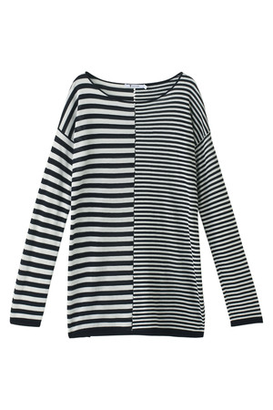  SALE 【46%OFF】 [AMERICAN RAG CIE アメリカンラグ シー] 【T by ALEXANDER WANG】コンビボーダーカットソー ブラック×ホワイト 