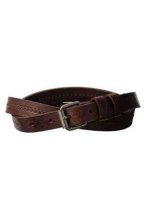  AMERICAN RAG CIE アメリカンラグ シー メンズ（MENS）【ROYAL REPUBLIQ】Center stitch レザーベルト2cm ダークブラウン 