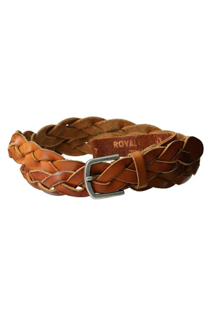  AMERICAN RAG CIE アメリカンラグ シー メンズ（MENS）【ROYAL REPUBLIQ】編み込みレザーベルト ブラウン 