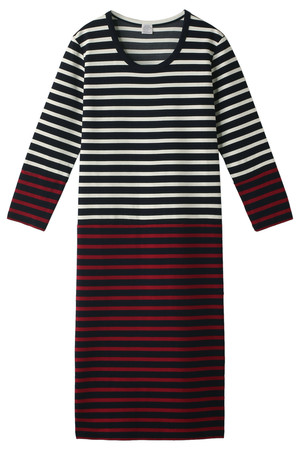  SALE 【40%OFF】 AMERICAN RAG CIE アメリカンラグ シー コンビボーダーワンピース ネイビーxレッド 