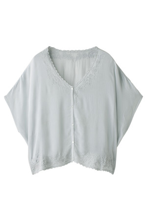 SALE 【30%OFF】 AMERICAN RAG CIE アメリカンラグ シー 【navasana】Ryジョーゼットフラワー刺繍ブラウス ライトグレー 