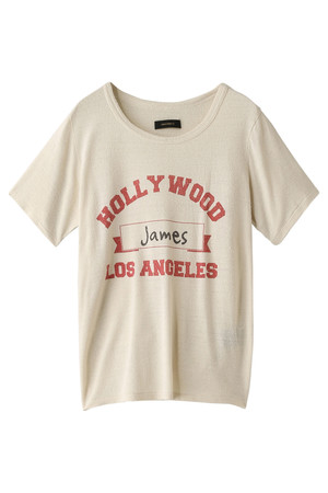  AMERICAN RAG CIE アメリカンラグ シー シルク100%Tシャツ 「HOLLY WOOD」 オフホワイト 