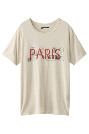  AMERICAN RAG CIE アメリカンラグ シー メンズ（MENS）PARISプリントTee オフホワイト 