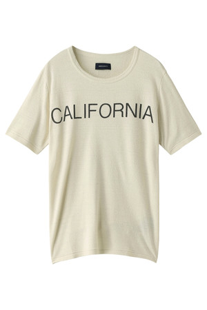  AMERICAN RAG CIE アメリカンラグ シー メンズ（MENS）シルク100%Tシャツ「CARIFORNIA」 オフホワイト 