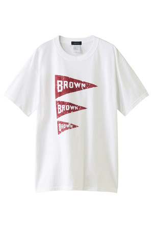  AMERICAN RAG CIE アメリカンラグ シー メンズ（MENS）BROWN/NAVYプリントTee ホワイトxレッド 