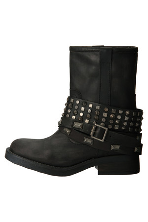  SALE 【50%OFF】 [STEVE MADDEN スティーブ・マデン] スタッズ付エンジニアブーツ ブラック 