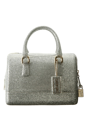  [FURLA フルラ] CANDY グリッターミニボストンバッグ シルバー 