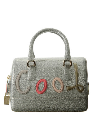  [FURLA フルラ] CANDY グリッターレタードミニボストンバッグ シルバー 