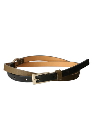  SALE 【30%OFF】 GALLARDAGALANTE ガリャルダガランテ バイカラーBELT カーキxブラック 