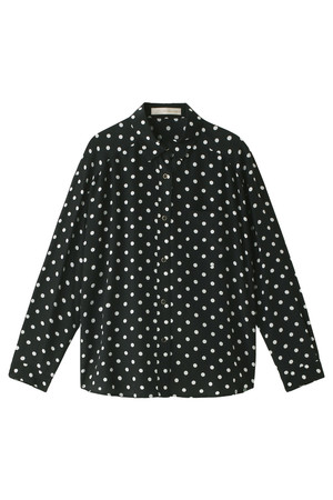  GALLARDAGALANTE ガリャルダガランテ シルクドットシャツ ブラック 