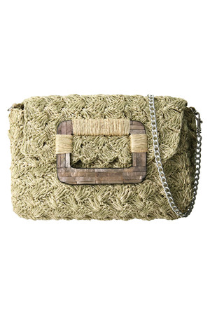  SALE 【60%OFF】 GALLARDAGALANTE ガリャルダガランテ バックルクロシェBAG ライトグリーン 