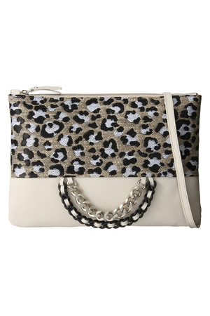  SALE 【50%OFF】 Minelli Renato ミネッリ レナート チェーン付き2Wayクラッチバッグ ベージュ 