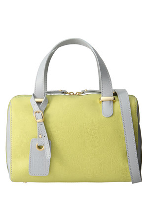  SALE 【50%OFF】 Minelli Renato ミネッリ レナート バイカラー2Wayミニボストンバッグ イエローxグレー 