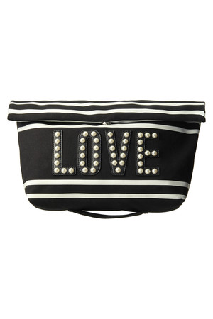  [REBECCAMINKOFF レベッカミンコフ] CANVAS CLUTCH LOVE 2WAYバッグ ブラック 