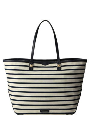  SALE 【30%OFF】 REBECCAMINKOFF レベッカミンコフ EVERYWHERE TOTE STRIPED ホワイトxネイビー 