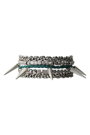  SALE 【50%OFF】 REBECCAMINKOFF レベッカミンコフ Bracelet シルバーxグリーン 