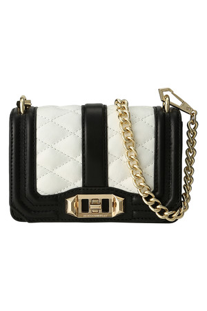  REBECCAMINKOFF レベッカミンコフ Mini Love Crossbody ブラックxホワイト 