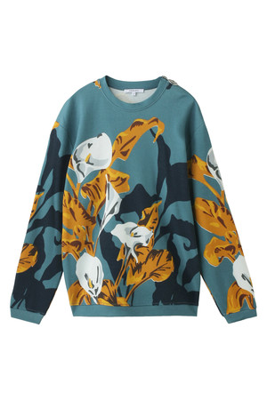  SALE 【50%OFF】 [CARVEN カルヴェン] フラワープリントスウェット ダークブルー 