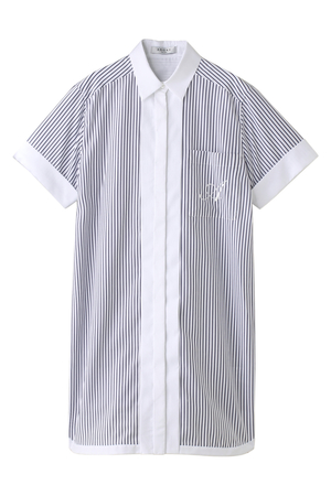  SALE 【30%OFF】 [ADORE アドーア] ストライプシャツワンピース ホワイト 