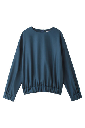  ADORE アドーア ウールロングスリーブブラウス ブルー 