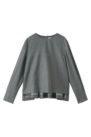  ADORE アドーア バックタックブラウス チャコールグレー 