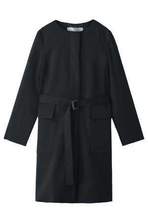  SALE 【50%OFF】 ADORE アドーア ノーカラーロングジャケット ネイビー 