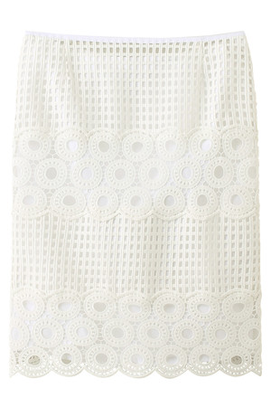 SALE 【30%OFF】 ADORE アドーア ウィンドウレーススカート ホワイト